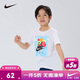 NIKE 耐克童裝男童短袖T恤2025年夏季氣球卡通圖案兒童短T上衣