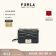 芙拉（FURLA）【禮物】1927羊皮小號女士通勤菱格鏈條包單肩斜挎包簡(jiǎn)約 黑色