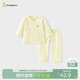 童泰（TONGTAI）嬰兒套裝夏季薄款純棉新生兒衣服初生寶寶雙層護肚和尚服黃色59cm