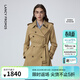 朗姿【朗姿Basic衣櫥】法式復古正肩高級感氣質(zhì)外套設計秋新款風(fēng)衣女 深米色3 S