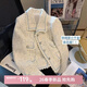 慕伊銘（MUYIMING）小香風(fēng)短款外套女春秋高級感精致法式復古名媛氣質(zhì)翻領(lǐng)粗花呢上衣 圖片色 M 95-108斤