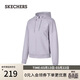 斯凱奇（Skechers）春季女拉鏈連帽衛衣日常通勤舒適長(cháng)袖外套輕質(zhì)柔軟P424W138