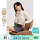 尚都比拉秋冬德絨打底衫半高領(lǐng)長(cháng)袖t恤女修身顯瘦女裝內搭上衣 杏色 S 
