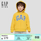蓋璞（GAP）男女幼童2026春季新款logo毛圈寬松連帽衫兒童裝衛衣860963