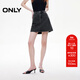 ONLY2025秋季新款重工燙鉆A字高腰短裙牛仔半身裙女|125137031 J09深牛仔灰色 S