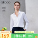 G2000【配贈項鏈/莫代爾彈性/商場(chǎng)同款】女裝2025秋冬長(cháng)袖襯衫 贈項鏈-莫代爾-白色 M （36）