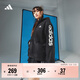 adidas休閑寬松舒適連帽夾克外套女裝阿迪達斯官方輕運動(dòng) 黑色/白   XL