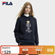 斐樂(lè ) 斐樂(lè )官方女子連帽衛衣舒適休閑小熊針織長(cháng)袖上衣 傳奇藍-NV 165/84A/M