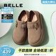 百麗（Belle）趙今麥同款雪頂咖啡勃肯鞋女商場(chǎng)款單鞋D7K1DAM5預售 卡其色-兩穿勃肯 37 (235mm)