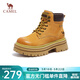 駱駝（CAMEL）山丘2.0大黃靴女工裝靴戶(hù)外厚底增高馬丁靴 L24W013609土黃色 37