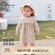 babylove女寶寶連衣裙春秋純棉嬰幼兒外出洋氣碎花裙子花梔漫歌 花梔漫歌 90