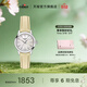 天梭（TISSOT）官旗 瑞士手表夢(mèng)圓系列時(shí)尚石英女士手表送女友禮物 貝母盤(pán)皮帶 T129.210.16.111.00