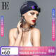 范德安（BALNEAIRE）女士高端時(shí)尚防水護耳硅膠游泳館泳帽長(cháng)發(fā)不勒頭成人泳帽 深紫藍