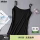 MsShe【彈力人棉】大碼女裝2026春裝胖mm短款打底內搭吊帶背心女 經(jīng)典黑色現貨 3XL