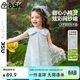 ASK JUNIOR【吸濕透氣】夏季兒童無(wú)袖蝴蝶結領(lǐng)連衣裙小童網(wǎng)紗裙女童裙子
