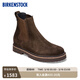 BIRKENSTOCK勃肯德國進(jìn)口新品女款絨面革Highwood短筒切爾西靴子 棕色/摩卡棕窄版1025756 37