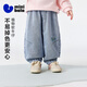 迷你巴拉（minibala）男女童寶寶褲子春季植物纖維不易褪色安心環(huán)保舒適牛仔褲2026春