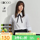 G2000 【易打理】女裝純色職業(yè)商務(wù)裝衫通勤商務(wù)裝【合G2】 平紋-白色-合身版型 M