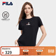 斐樂(lè )（FILA） 女裝官方女士短袖T恤夏季休閑運動(dòng)內搭t恤百搭短T上衣 正黑色-F11W329117F XL （175/92A/XL）