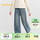 巴拉巴拉【商場(chǎng)同款】童裝女褲子兒童牛仔褲冬新款加絨直筒褲 牛仔中藍88201 140