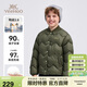 英氏（YEEHOO）男童羽絨服兒童外套中大童裝校服內膽保暖神器百搭冬裝 軍綠 140 