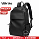 Walker Shop輕奢品牌雙肩包男商務(wù)輕便小型書(shū)包電腦包防水旅行包大容量背包男 黑色-迷你號【皮膜款/禮盒裝】
