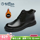 金利來(lái)（Goldlion）男靴皮鞋男加絨保暖短靴男鞋百搭休閑皮靴時(shí)尚靴子時(shí)裝靴工裝靴 黑色 41