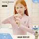 Teenie Weenie  Kids小熊童裝秋冬款女童花邊半高領(lǐng)套頭毛衣針織衫 粉色 130 cm