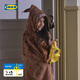 宜家（IKEA）SKOGSDUVA思克蒂瓦浴巾帶兜帽浴巾柔軟棉質(zhì)洗澡連帽毛巾 浴巾70x140cm