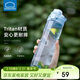 樂(lè )扣樂(lè )扣（LOCK&LOCK）人魚(yú)線(xiàn)塑料運動(dòng)水杯夏天便攜水壺帶刻度提手男女水杯子700ML藍色