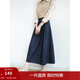 茵曼（INMAN）純棉復古牛仔半身裙女2025春秋款時(shí)尚高腰顯瘦氣質(zhì)A字裙子 星空藍 S