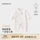 babylove新生兒連體衣春季和尚服初生寶寶哈衣嬰幼兒爬服柔軟居家睡衣 云煙絨 52cm