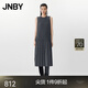 JNBY/江南布衣25春連衣裙優(yōu)雅風(fēng)琴百褶無(wú)袖圓領(lǐng)寬松H型長(cháng)裙5P3G12910 071/雜灰 S