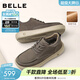 百麗（Belle）男鞋高幫休閑工裝鞋冬季新商場(chǎng)同款真皮板鞋加絨8WK01DD5 灰色-絨里 41