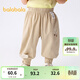 巴拉巴拉褲子嬰兒薄款長(cháng)褲男女童運動(dòng)褲夏裝簡(jiǎn)約可愛(ài)時(shí)髦休閑褲潮 煙灰卡50524 90