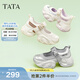 他她（TATA）厚底老爹鞋涼鞋女鞋瑪麗珍鞋休閑運動(dòng)鞋秋季3ER01BQ4 銀/灰 35