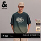 杰克·瓊斯（JACK&JONES） 【純棉T恤】男裝春季短袖肌理斜紋印花時(shí)尚吊染休閑寬松百搭舒適