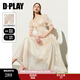 DPLAY【惠品】2025年夏季法式方領(lǐng)連衣裙女蝴蝶結公主裙沙灘裙 短袖長(cháng)款連衣裙-奶油杏 S