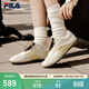 斐樂(lè )（FILA）官方女鞋薄底老爹鞋運動(dòng)鞋水舞鞋休閑鞋德訓鞋 開(kāi)心果黃/拉菲草黃-PR 36.5