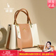 袋鼠卡拉2026新款大容量時(shí)尚包包女包中年手提包時(shí)尚生日禮物送老婆實(shí)用 白卡其色【禮盒裝+手包】