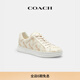 蔻馳（COACH）女士女鞋馬車(chē)經(jīng)典標志圖案印花HIGH LINE運動(dòng)鞋跑步鞋輕奢舒適 白堊彩 36