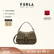 芙拉（FURLA）【禮物】【明星同款】FLOW牛皮迷你女士手提包休閑斜挎包 鼠尾草綠