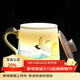 蘇氏陶瓷茶杯陶瓷辦公杯茶水分離杯德化白瓷會(huì )議室水杯銀鶴龍水杯