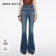 MISS SIXTY2025秋季新款牛仔褲女V型高腰修身顯瘦微喇叭褲超模褲 深藍常規 26