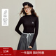 茵曼（INMAN）2026春季女裝新款天絲羊毛可機洗針織衫疊穿內搭修身長(cháng)袖打底衫 黑色 M （褲子27碼）