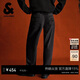 杰克·瓊斯（JACK&JONES） 男裝牛仔褲馬年百搭時(shí)尚舒適簡(jiǎn)約純色臀兜刺繡廓形褲子226132009