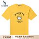 哈吉斯（HAZZYS）男裝 夏季款圓領(lǐng)狗狗繡花年輕短袖T恤男ASTZE03BE88 黃色YL L (175/96A 48)