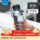 樂(lè )扣樂(lè )扣（LOCK&LOCK）夏季運動(dòng)水杯簡(jiǎn)約塑料杯戶(hù)外便攜水壺男女學(xué)生杯子灰色750ML