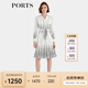 PORTS寶姿秋季新款女裝時(shí)尚圓點(diǎn)印花連衣裙ALD9D015QPT100 白黑混色 M 6