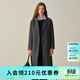 ELAND【100%綿羊毛】衣戀毛呢外套女長(cháng)款修身大衣2025冬季新款 深灰色(17)D/Grey S /160